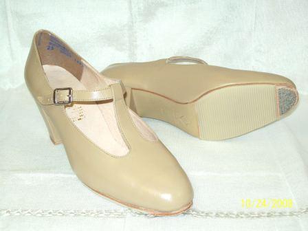 1631 Flamenco T-Strap in leather w/nails Sizes 2.5 - 9.5