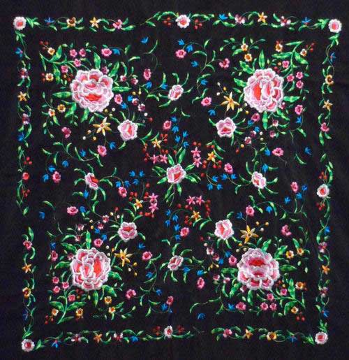 50034 Manila Shawl (manton) Embroidered