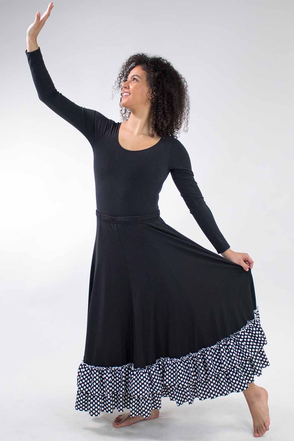 BM2234AD Adult Flamenco Skirt w/Polk-A-dots