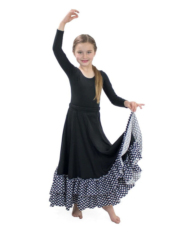 BM2234GD Children Flamenco Skirt w/Polk-A-Dots